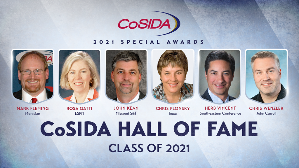 Six-Member Hall of Fame Highlights CoSIDA's 2021 Special Award Honorees